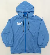 二條ひらめ着用 おさかなパーカー ライトブルー フリーサイズ 「バーチャルYouTuber 二條ひらめ×ぽっぷこーんミュージアム」