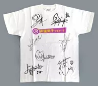 出演者7名 直筆サイン入りTシャツ ホワイト Mサイズ 「声優男子ですが…?」 レギュラー放送開始記念プレゼント 当選品