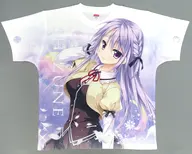 冷泉雫音 両面フルグラフィックTシャツ ホワイト×パープル Lサイズ 「乙女が結ぶ月夜の煌めき」