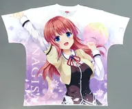 藤咲渚 両面フルグラフィックTシャツ ホワイト×パープル Lサイズ 「乙女が結ぶ月夜の煌めき」
