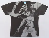 ヘスティア 原作版 オールプリントTシャツ 18巻表紙イラストVer. スミ XLサイズ 「ダンジョンに出会いを求めるのは間違っているだろうか」