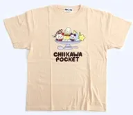 うさぎ＆モモンガ＆ラッコ ちいかわぽけっと フルーツなTシャツ ナチュラル Lサイズ 「ちいかわ なんか小さくてかわいいやつ ちいかわぽけっと POP UP STORE 第2弾」