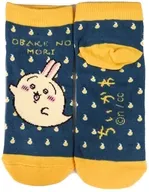 うさぎ ソックス イエロー×グレー 22-25cm 「ちいかわ なんか小さくてかわいいやつ おばけの森」