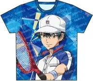 A 越前リョーマ フルプリTシャツ -青学(せいがく)- ブルー フリーサイズ 「新テニスの王子様」
