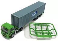 1/150 International container transport Nissan Diesel Big Sam Late Model + Mitsui O. S. K. Lines 40 ft tall container (light green) "The Trailer Collection 3rd"