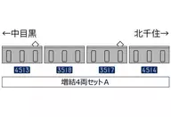 1/150 営団地下鉄3000系 日比谷線 3037編成 増結4両セットA 「鉄道コレクション」 [301462]