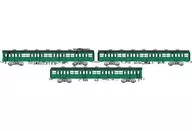 HO Gauge 1/80 Japanese National Railways 103 Series Low-Operation Station, Non-Unit Window, Non-Air Conditioner Car, Bluegreen No. 1 Powerless Combined 3 Cars Set J [TW 103 tj]