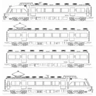 HOゲージ 1/80 名鉄7000系 2次車 特別整備後 7011編成 B 格下げ帯無し 4両編成セット [1-700-144]
