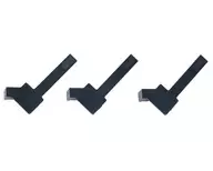 HOゲージ 1/80 トイレタンク排出口カバー(黒色・3個入) [HO-S36]