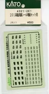 1/150 201系総武線シール増結セット用 2枚入り [4321-2E1]