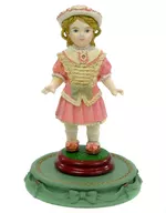 Brew-Shaped Bisque Doll (Pink) "Miniature Antique Museum"