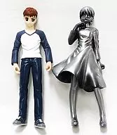 Shiro Emiya (Color / White / Blue T-shirt) & Toson Taiga (Silver / Blissner Pose) Fate/stay night Figure Collection Part1