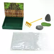 Wakatake stone (Ikoma Sekifu) 2 pieces + moss "Miniature Karesansui Kit No. 2"