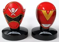 Mass Core Premium Super Sentai Mask Collection ~ Red Legend ~ Gokai Red & Aka Red ~ ~ Heirs of Red Spirit ~ Premium Bandai Limited