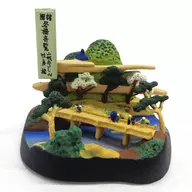 Katsushika Hokusai, Shokoku Meibashi Kiran, 『 Mountain Castle, Mt. Arashi, Metsuki Bridge 』 "Arashiyama MINIATURE LANDSCAPE" limited to Arashiyama