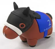Almond Eye Puffed Rubber Figure "DMM Scratch! Thoroughbred Collection" B-6 Prize