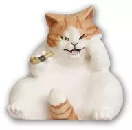 Cat incense burner (Chahachi ware)' Art ユニブ Technicolor White Pottery Cat Figure Mascot'