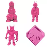 Pink C Set (Godzilla (2016) 4th Type ・ Kamen Rider No. 2 『 Thin ・ Kamen Rider 』 ・ Evangelion New No. 2 α ・ Embe Rem C) "Shin Japan Heatrose Universe Keshi Rubber"