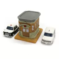 12. Police box and working car set "The town where I was born, Yonchome building, Ginza-dori shopping street"
