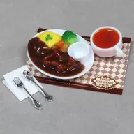 燉牛肉蛋包飯(SET湯汁)「家庭餐廳的豪華菜單吉祥物掛件2>