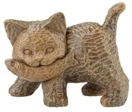 "Hanabusa Sakura-no-Neko Souvenir Capsule Toy Edition" Carved Wooden Cat