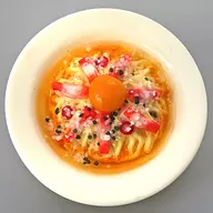 Red Carbonara with Iodine Eggs, Light and Hanging Bacon "ポポラマーマ Miniature Collection"