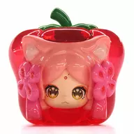 花枝 de 椒椒 versão translúcida. "Sweet Emula Cat Moni Houdi Pal Series Mini Trading Figure"
