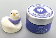 2.ボディクリームとインコ(白×薄紫) 「インコと生活 ～いっしょにおやすみ編～」