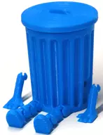 あお 「カラフルゴミバケツたち。」