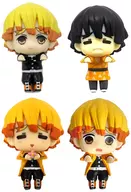 Conjunto de 4 tipos "Kimetsu no Yaiba Chokodori Figure Puchi ~ Full 善逸 ~" Namco Limited Edition