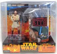 Obi-Wan con la figura de acción "Star Wars: Episodio III - La venganza de los Sith" de la copa