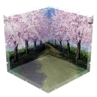 Visualización diorama de la figura 1/12 de la fila de cerezos en flor de Jiola 150
