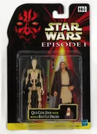QUI-GON JINN WITH BONUS BATTLE DROID-慈姑=Gan Jin&Bonus Battle Doroid-"星球大戰集1/威脅潛伏>集合1行動公仔