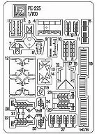 1/700 Partes de grabado para el acorazado naval británico Queen Isabel [PE225]