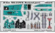 1/48 MiG-21PFM Parts Set (For Eduardo Weekend) Etching Parts [EDU49655]