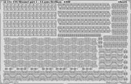 1/200 USS Missouri Part 1 Erlikon Anti-Aircraft Guns (for Trumpeters) Etching Parts [EDU53113]