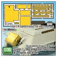 1/35 WWII Rússia T-34 Hot Stove Set Grill com detalhes para Academia/Dragon/AFC Club Detaildetailed Up Parts [DE35016]