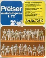 1/72 Pilotos em terra e passageiros 1925 (conjunto de 36) - mecânico piloto e passageiros 1925 - [72510]