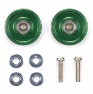 1/32 13 mm All Aluminum Bearing Roller Green "Mini 4 wd Grade Up Parts" Mini 4 wd special plan [95612]