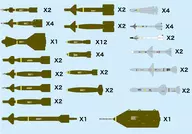 1/144 Weapon Set for Commercial Aircraft 2 Guided Bombs & Missiles' 70 ~ Detail Up Parts "Aerial Armament Series" [AW-2]