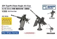 1/350 日本海軍 九六式二十五粍 単装機銃 (後期型) w/防盾 ディティールアップパーツ [BSTIJN35002]