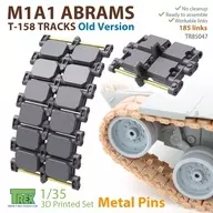 1/35 現用 アメリカ陸軍 M1A1エイブラムスT-158履帯 旧バージョン(金属ピン) ディティールアップパーツ [TR85047]
