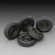 1/35 b Shea GAZ Self-weight deformation tires for military vehicles Set Detail-Up Parts [RM779]
