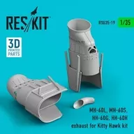 1 / 35MH-60L / S, HH-60G/H Exhaust (For Kitty Hawk) Detail-Up Parts [RSKU35-0019]