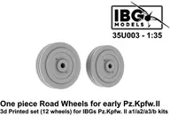 1/35 Germany ・ For II a1/a2/a3/b Type 12 Integral Type Rolling Wheel Initial Type ・ 3D Print for IBG (35U003) Detail-Up Parts [PBU3503]