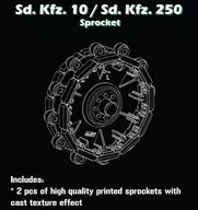 1/35 Sd. Kfz. 10/250 Drive Sprocket x 2 (Dragon / Das Verk) Detail-Up Parts [SBM3D024]