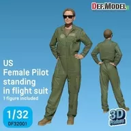 1/32 Piloto feminino de fato de vôo americano Kit de fundição de resina [DF32001]