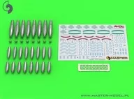 1/24 WWII UK RP-3 60 lb F/25 lb SAP/25 lb AP warhead for 3 inch (76.2 mm) rocket (8 each for AM-24 011 / AM-24 012) Detail-Up Parts [AM-24 013]