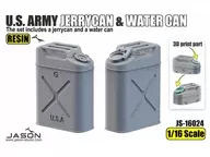 1/16 米陸軍 ジェリカン(燃料用 ＆ 水用各1個) ディティールアップパーツ [JWS16024]