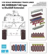 1/35 M4雪曼用T-48連接組裝移動式履帶SET w/Dacier(注塑製造)細節處理零件[RFM3029]